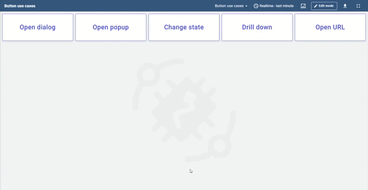 单击按钮后打开另一个仪表板状态，并将旧仪表板状态保留在堆栈中 