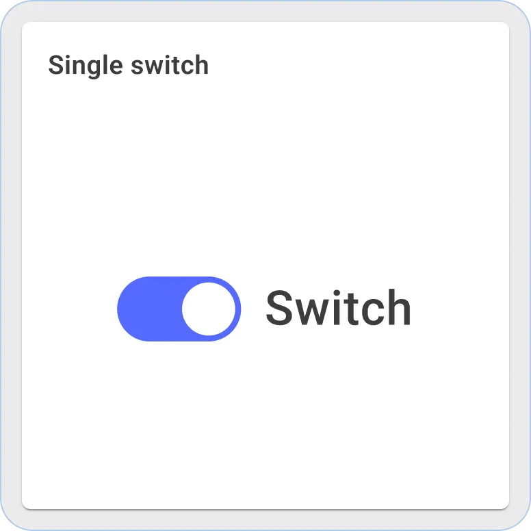 ThingsBoard 单开关部件