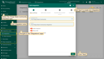 点击右上角的“加号”图标添加新集成。选择类型“The Things Stack社区”。然后点击“下一步”。