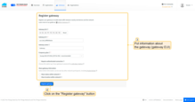 填写网关信息（网关EUI）并点击“注册网关”按钮。