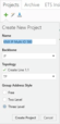 In the opened ETS main window, create new project (use default setting for creating, except "Name" field);