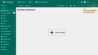 创建仪表板后，它将自动打开，您可以立即开始添加部件。要保存仪表板，点击右上角的 <b>保存</b> 按钮。