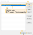 In the "Edit environment variable" pop-up window click on the "New" button and add the path to the directory containing 'mosquitto_pub.exe' and 'mosquitto_sub.exe' ('C:\Program Files\mosquitto' by default). Click "OK" button;