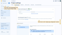 在您的[Firebase](https://console.firebase.google.com/){:target="_blank"}项目中，进入"Project Settings"页面的"Cloud Messaging"选项卡。向下滚动找到"Apple app configuration"部分；