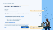 设置Google Analytics后，点击"Create project"按钮确认项目创建；