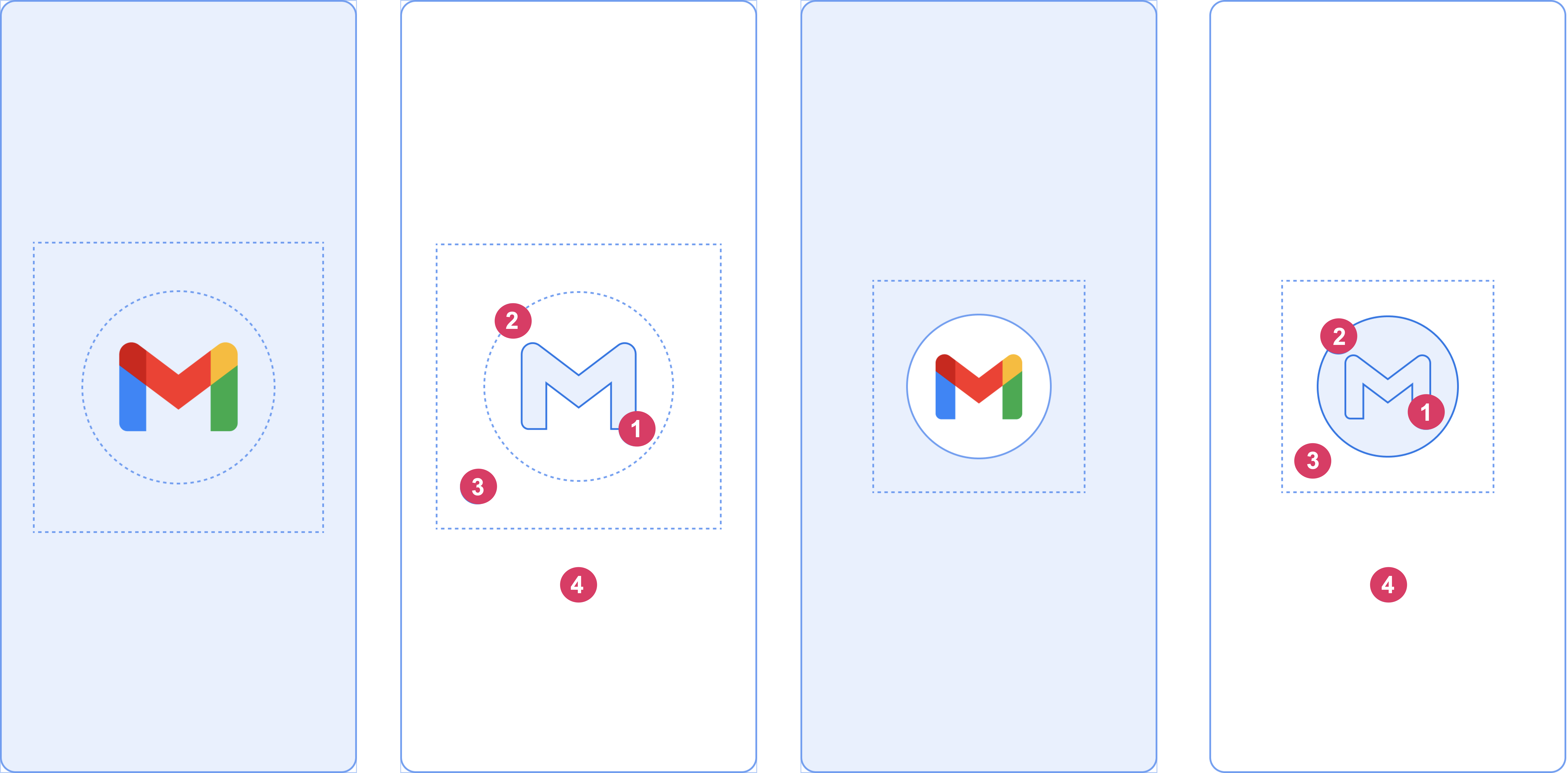 Splash screen icon layout