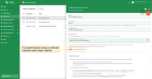 启用"Use certificate CN regex"时，使用正则表达式模式匹配证书通用名(CN)进行TLS认证。