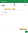 选择「HTTP」作为集成类型并点击「Next」。