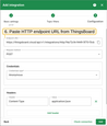 在「Endpoint URL」字段中粘贴来自 ThingsBoard Cloud HTTP 集成的 URL。