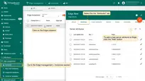 Go to the <b>Edge management > Instances</b> section, click on the Edge instance to open the <b>Edge details</b> page and select the <b>"Attributes"</b> tab. To add a new <b>server attribute</b> to Edge, click the <b>"Add"</b> button (the + icon) .