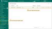Go to the <b>Edge management</b> > <b>Rule chain templates</b> section and click on the "<b>Edge Root Rule Chain</b>" to open it.