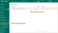 Go to the <b>Edge management > Rule chain templates</b> section and click the <b>Edge Root Rule Chain</b> to open it.