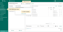 Go to the WebSocket Client page and click the Select Connection, represented by the expand more icon.