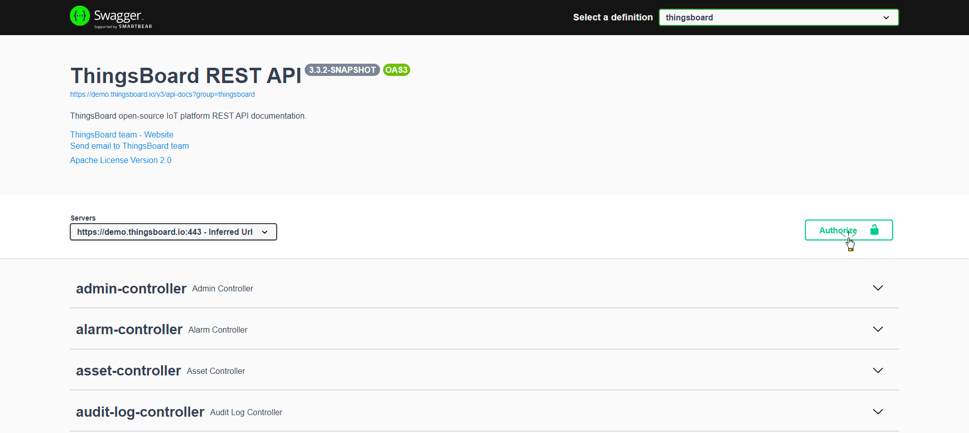 REST API ThingsBoard REST API ThingsBoard