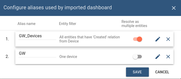 Configure aliases