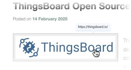 用于标识 ThingsBoard 平台并链接至官网