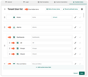 Thingsboard tenant list
