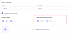 设置 Trendz 分析附加颜色选项