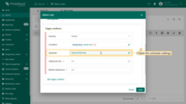 打开告警触发条件的计划设置。