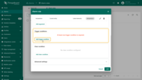 本步骤定义告警规则的核心逻辑。<br>点击 <b>添加触发条件</b> 并配置以下参数。