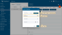 在<b>Device Credentials</b>窗口中，选择<b>MQTT Basic</b>凭证类型，并指定client ID。点击"<b>Save</b>"。