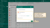 You can immediately upload a JSON file with a translation map for quick localization setup, or leave this step for later and gradually fill in the translations. Then, click "Add".
