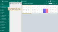 Select the "Entities table" widget from the "Tables" widgets bundle.