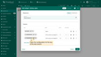 Open the configuration for the key of the last column.