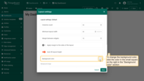 "Background color"选项允许您自定义仪表板背景颜色；