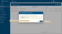选择要分配仪表板的客户，然后点击“Assign”。