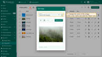 输入新名称并点击「保存」图标以更改图片名称；