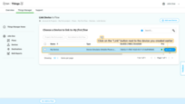 点击您之前创建的设备旁的 "Link" 按钮。