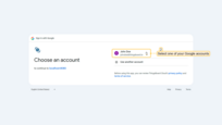 选择您的一个Google账户;