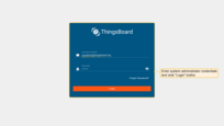 以系统管理员身份登录到ThingsBoard实例WEB UI。