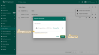 Drag and drop the JSON file with the Rule chain configuration into the dialog and click "Import".