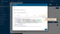 为您的自定义操作输入JavaScript函数。