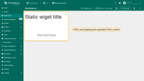 静态部件示例为 “HTML card” 显示指定的HTML内容。